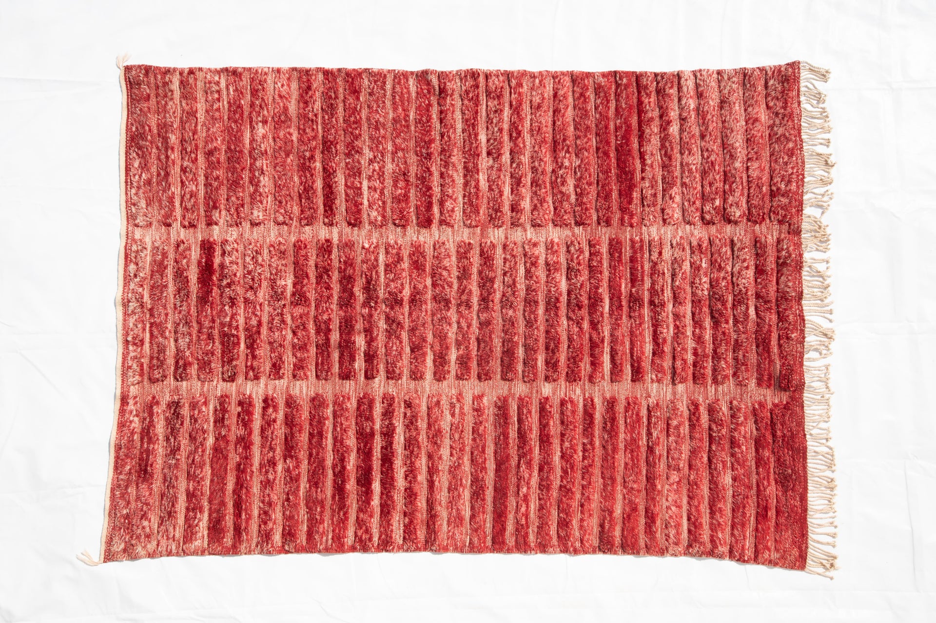 Sahara Ruby: Vibrant Moroccan Wool Rug