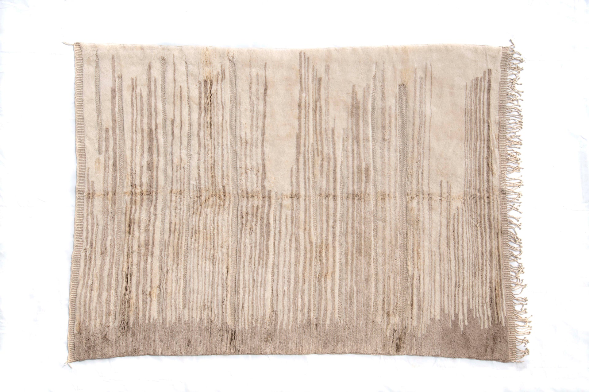 Beige Boho Stripe Rug